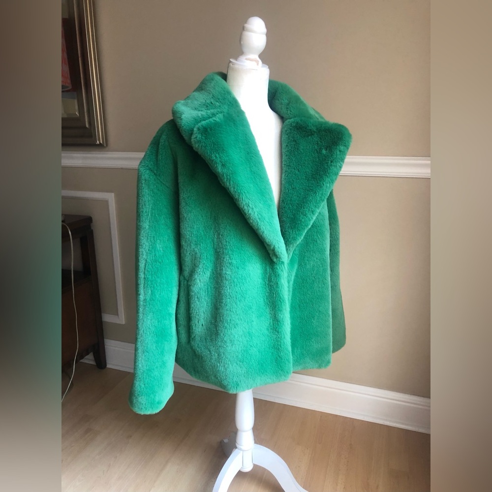 New House of Harlow 1960 Emerald Teddy Jacket